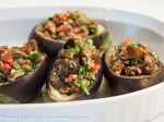 Gefuellte Mini-Auberginen