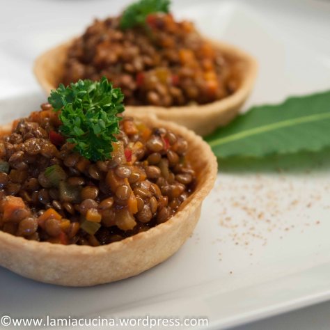 Pfeffrige Linsen-Tartelettes