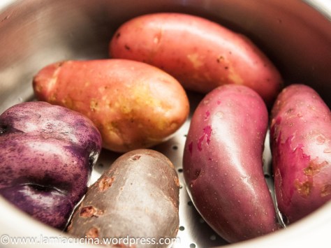 Farbige Bergkartoffeln