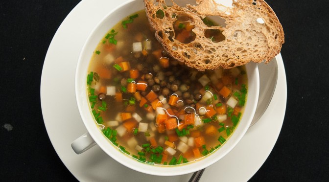 Linsensuppe mit Safran