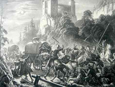 Überfall bei der Burg Alt-Falkenstein, Karl Jauslin