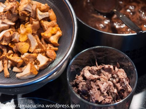 Kalbsschwanz mit Pfifferlingen