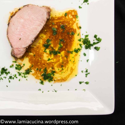 Schweinebraten, Olivenoelsauce