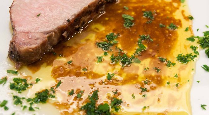 Schweinebraten, Olivenoelsauce