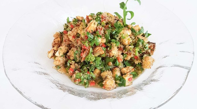 Auberginensalat mit Amaranth