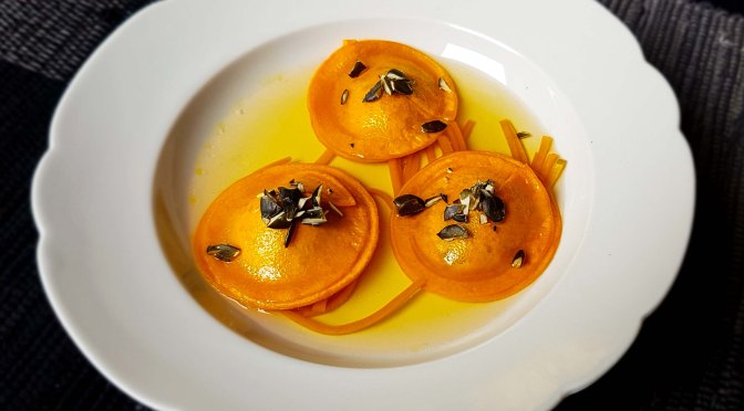 Kürbisravioli, glutenfrei, ohne Teig