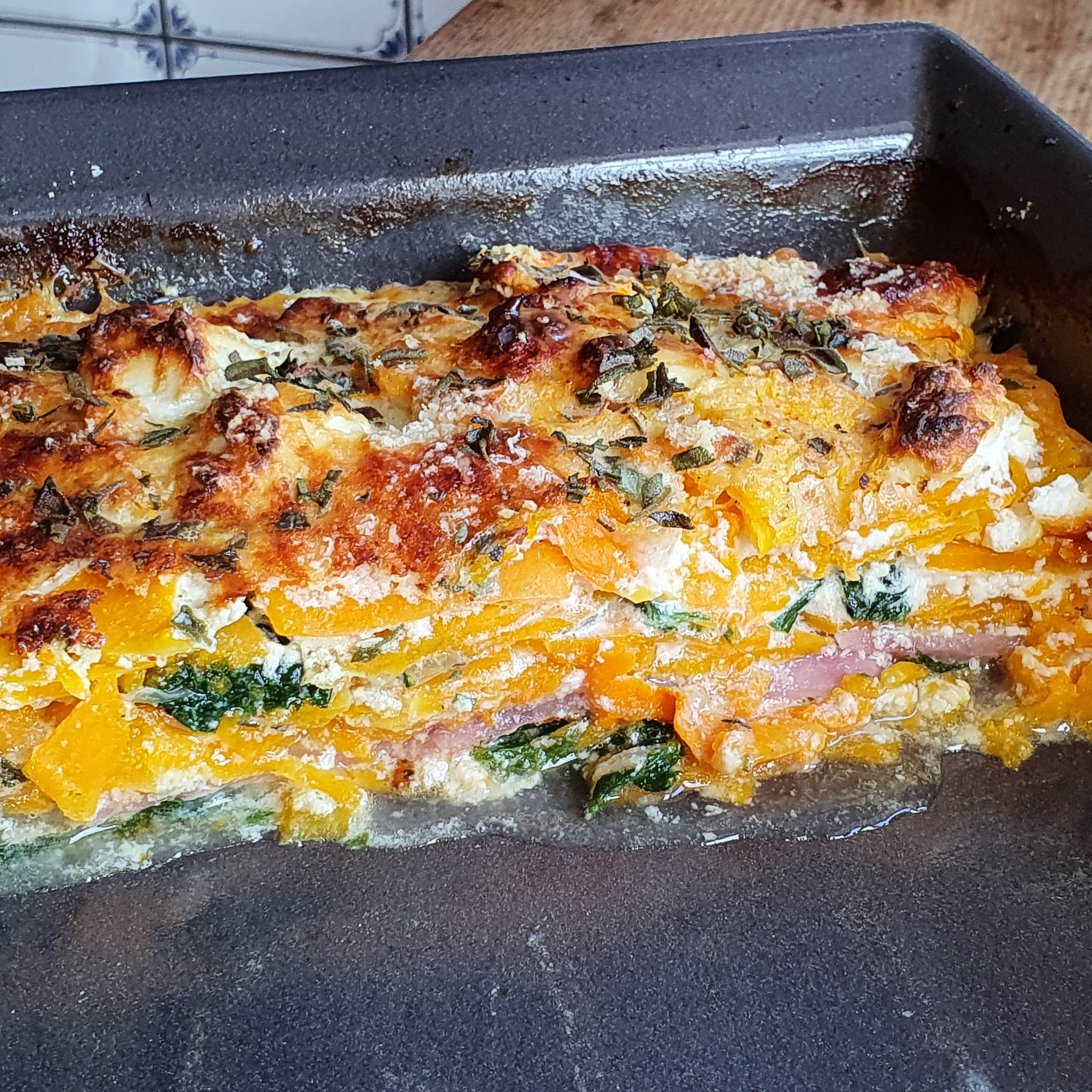 Kartoffel-Kürbis-Spinat-Gratin | lamiacucina