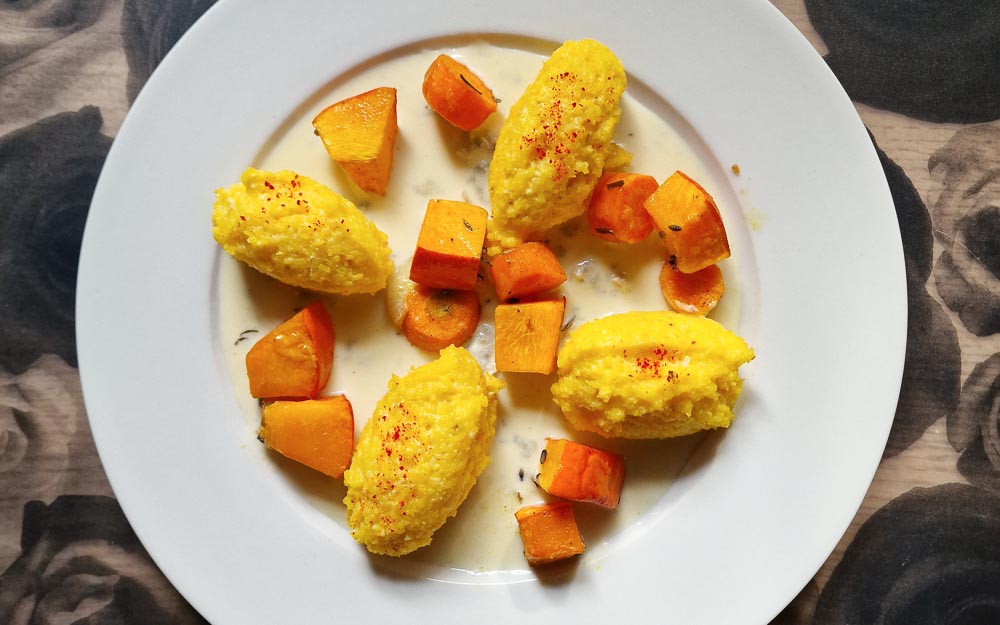 Polentagnocchi. Ofenkürbis. Gorgonzolasauce | lamiacucina Polentagnocchi. Ofenkürbis. Gorgonzolasauce | lamiacucina