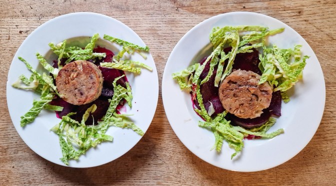 Sauerteig-Altbrotknödel auf Randengemüse