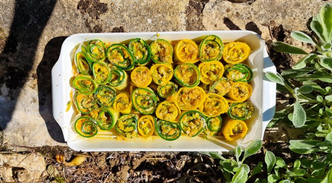 Involtini di zucchine e feta